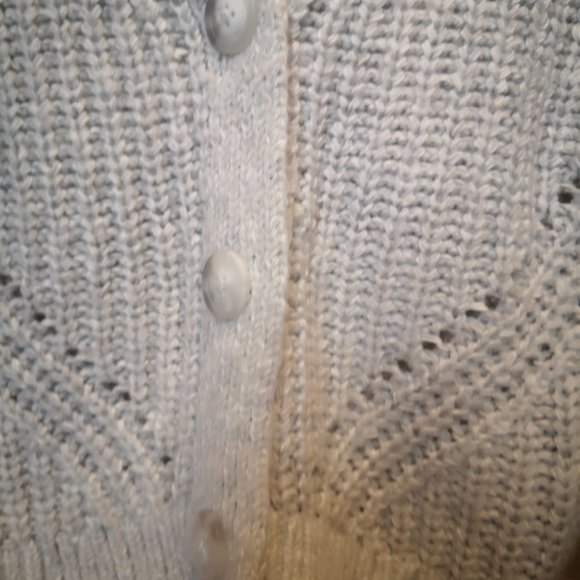 Abercrombie & Fitch classic gray vneck cardigan - Picture 2 of 11